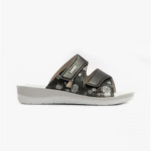 1361 Ladies Slip-On Mule Sandals Black