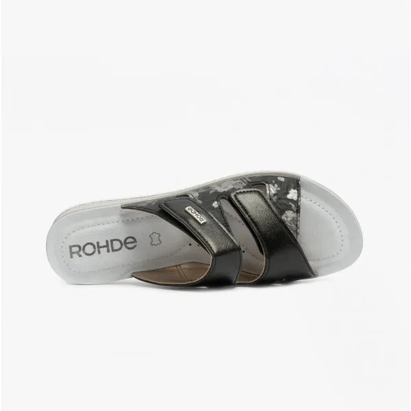 1361 Ladies Slip-On Mule Sandals Black