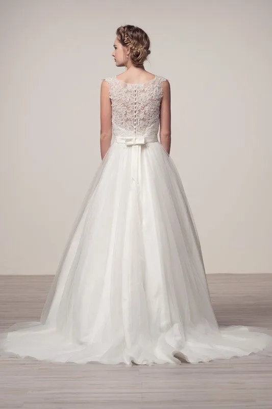Affordable Off White Fairytale Tulle Wedding Gown Bridal Dress XS - 2XL