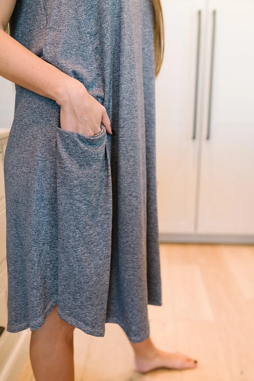 April Dress Denim Blue Heather