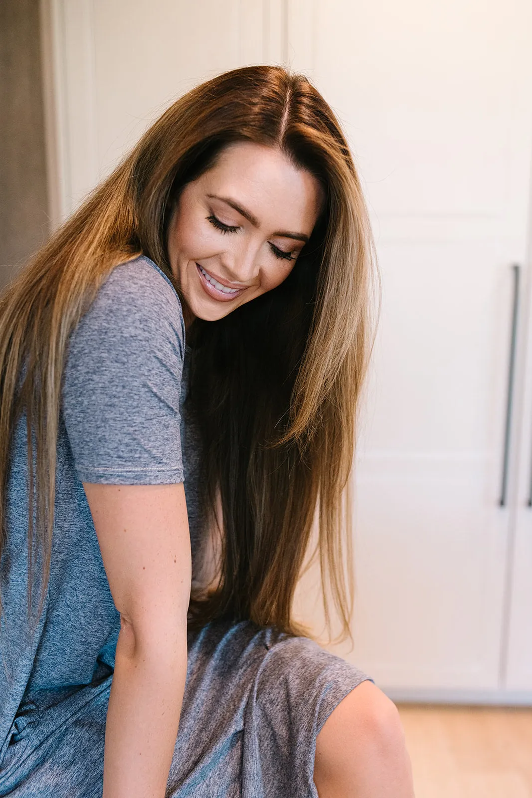 April Dress Denim Blue Heather