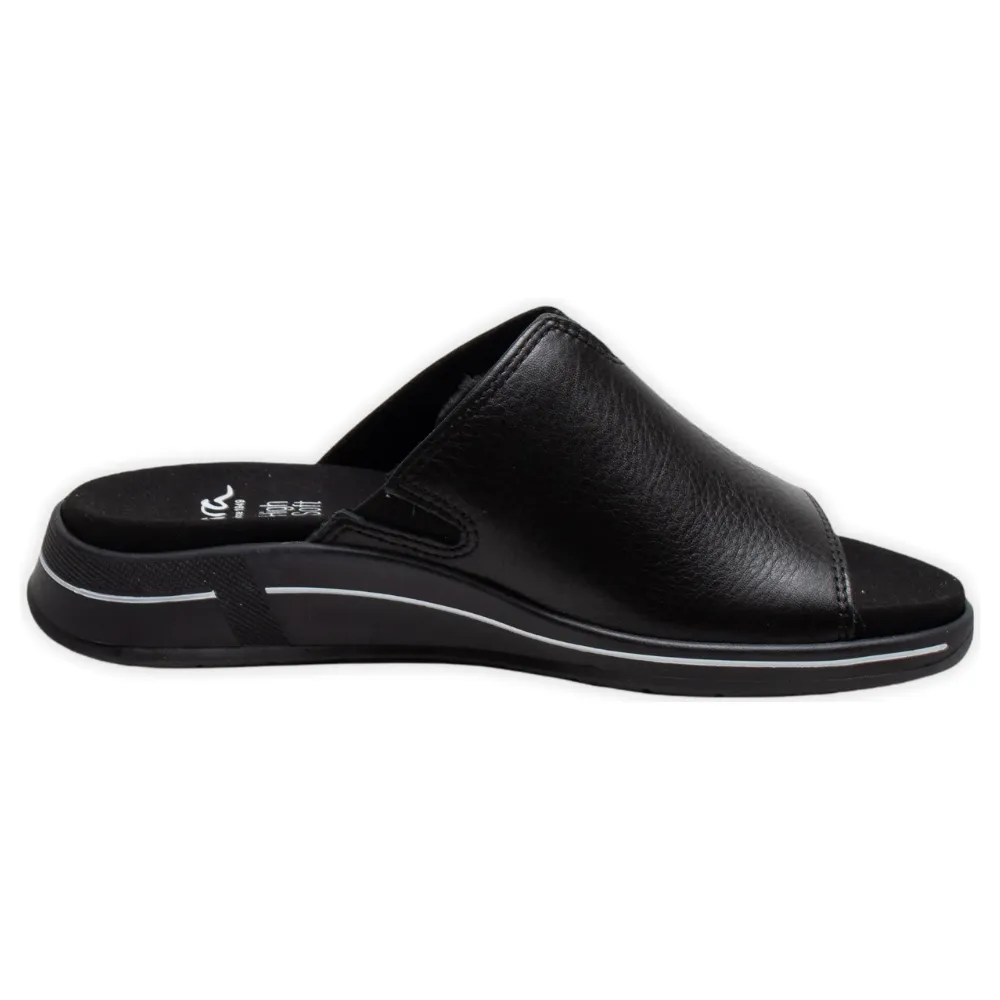 Ara Onella Black Leather Sandal (Women's)