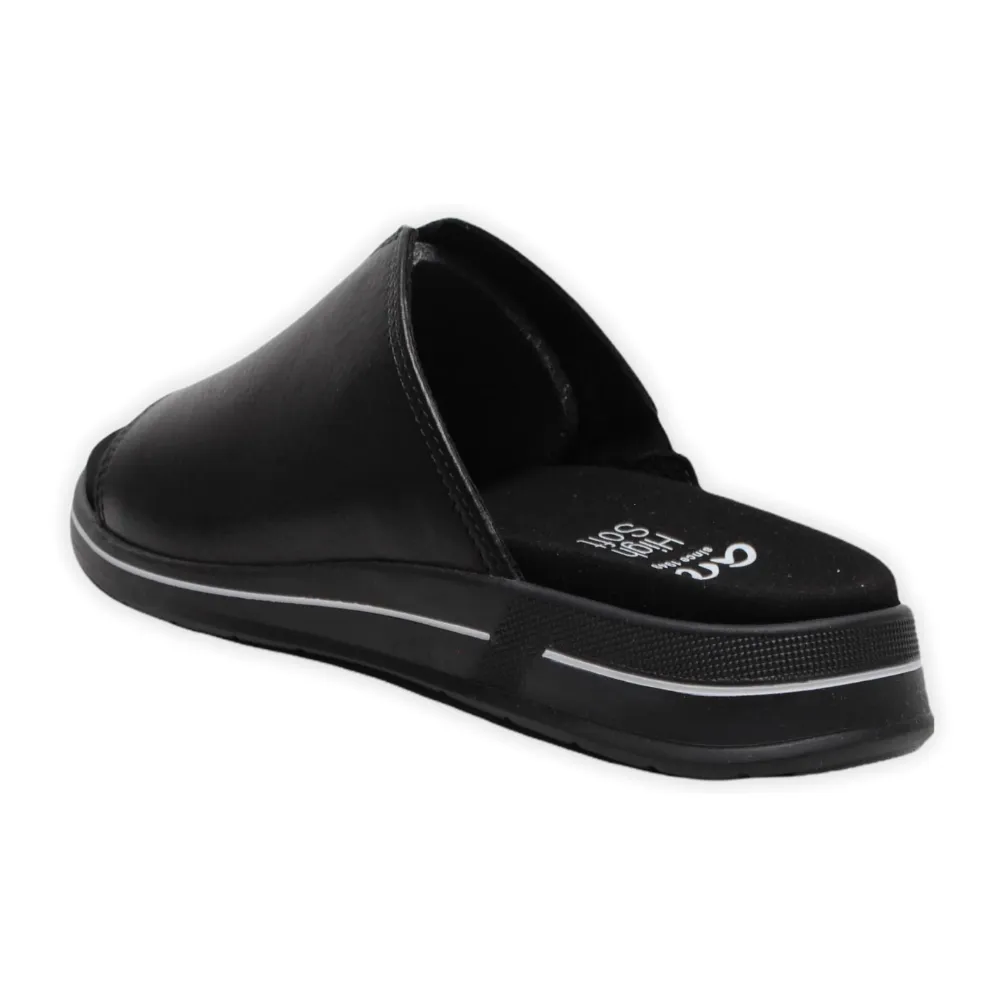 Ara Onella Black Leather Sandal (Women's)