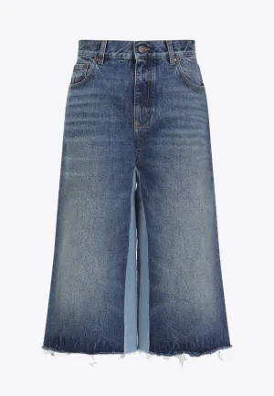 Bermuda Denim Patchwork Shorts