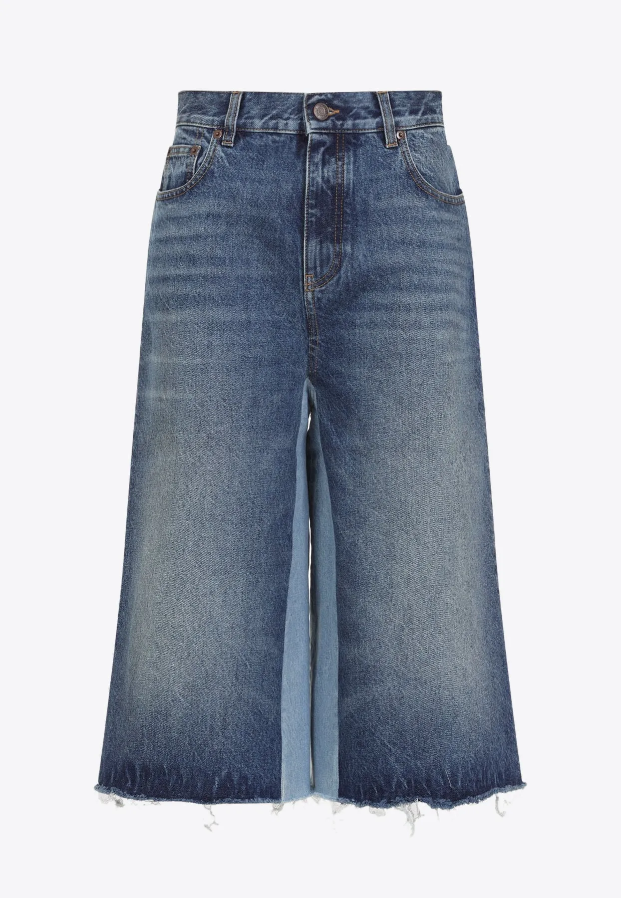 Bermuda Denim Patchwork Shorts