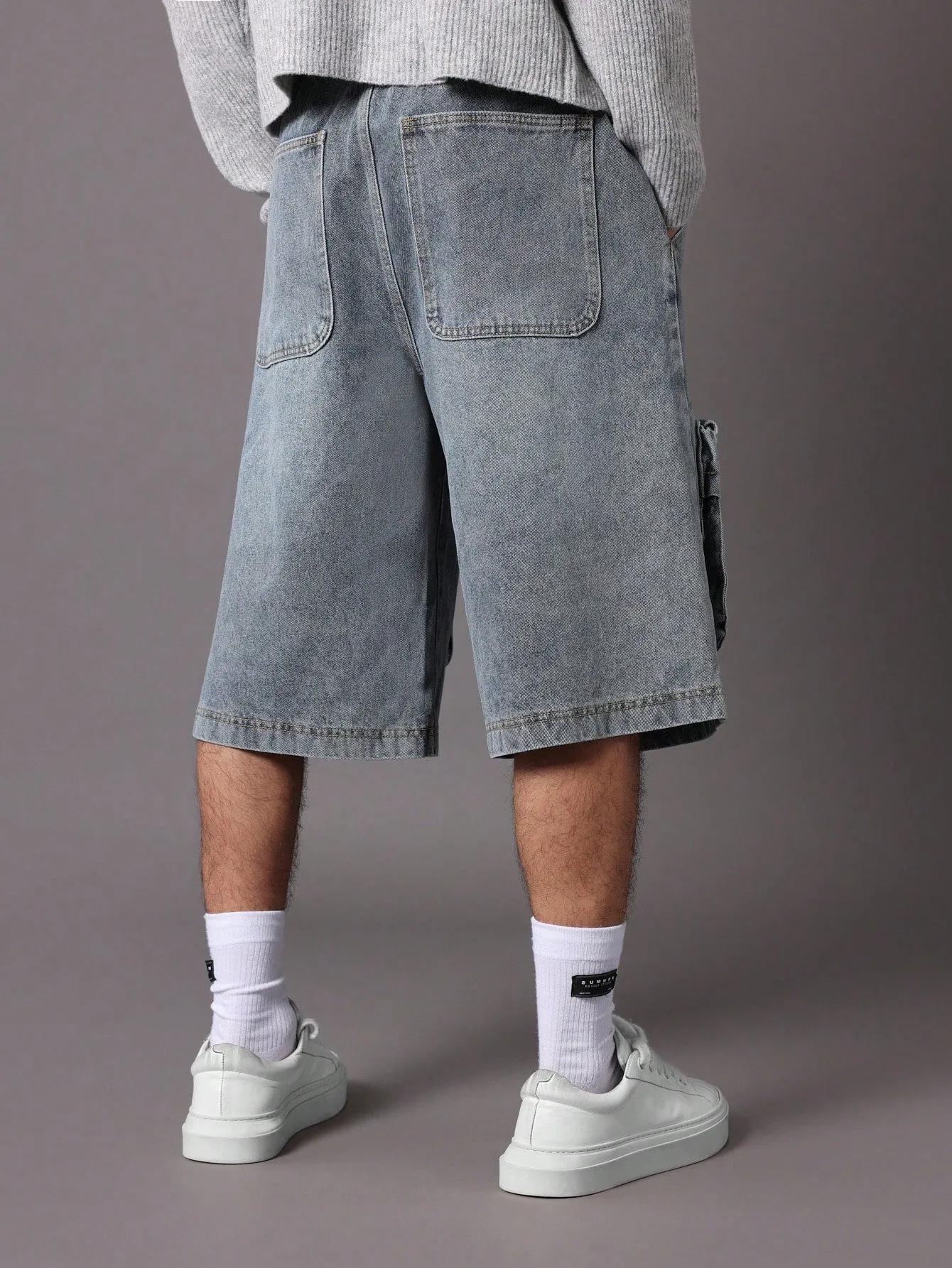 Bermuda Pull On Denim Jort