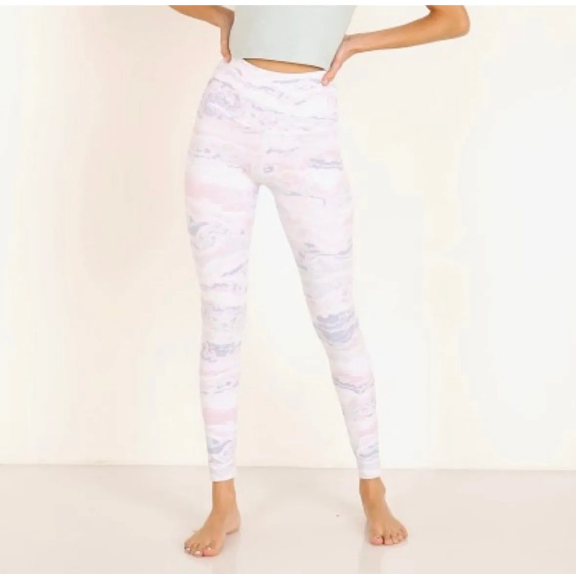Beyond Yoga Olympus High Waisted 7/8 Leggings Pastel Waves Medium