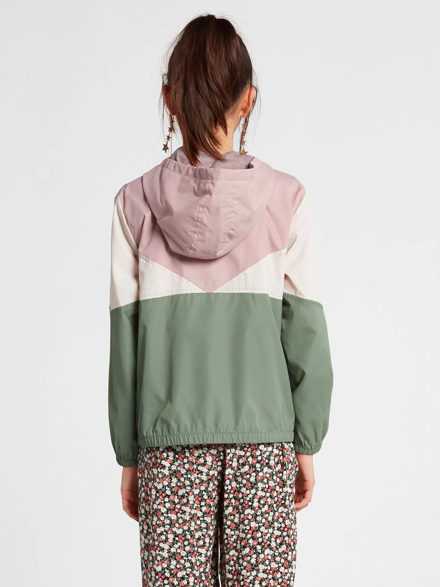 Big Girls Wind Stoned Windbreaker Jacket - Light Army