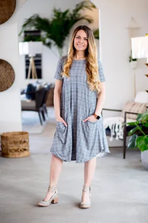 Black & White Tweed April Dress
