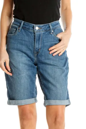 Blue All Day Wear Bermuda Shorts