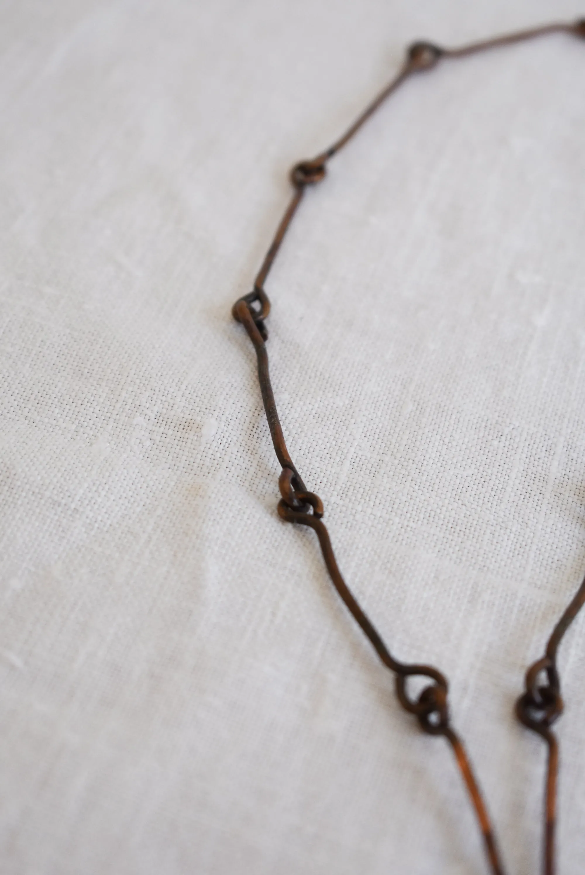 Bronze wire statement necklace
