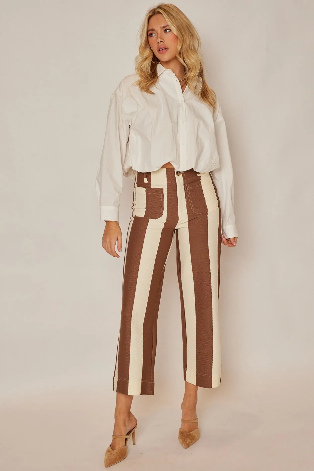 Colette Cropped Wide Leg Pants