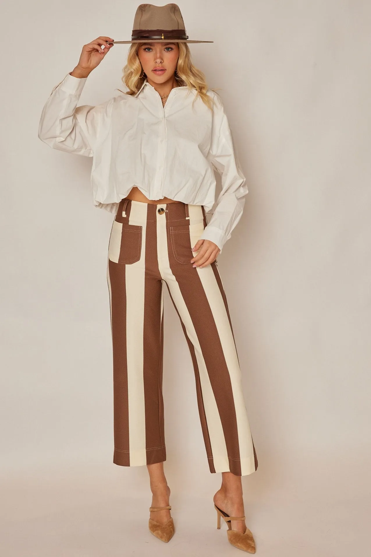 Colette Cropped Wide Leg Pants
