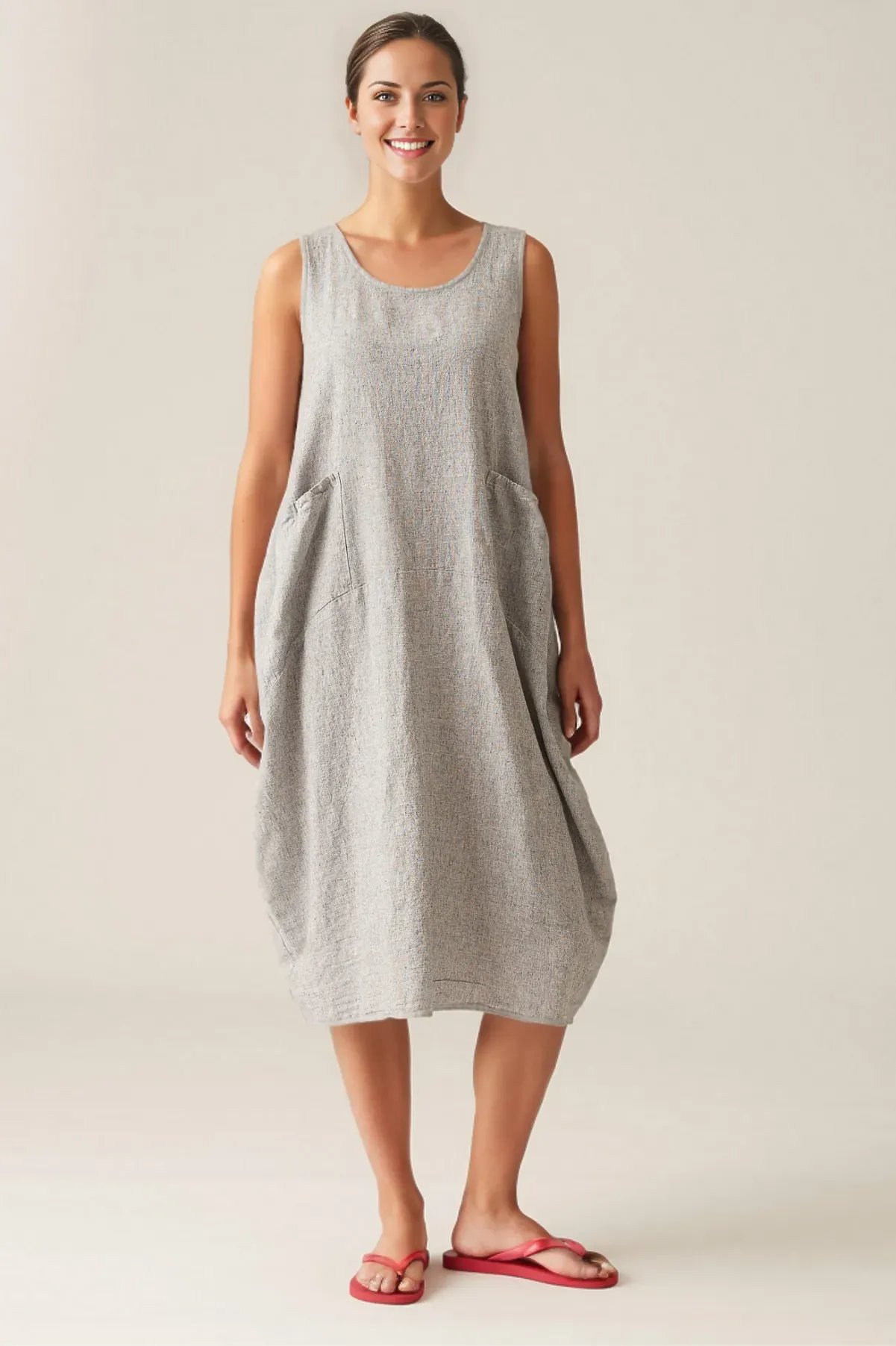 Cut Loose Crosshatch Pocket Dress-Poolside