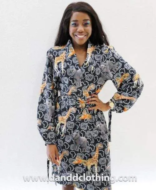 D&D Dress Animal Print Black