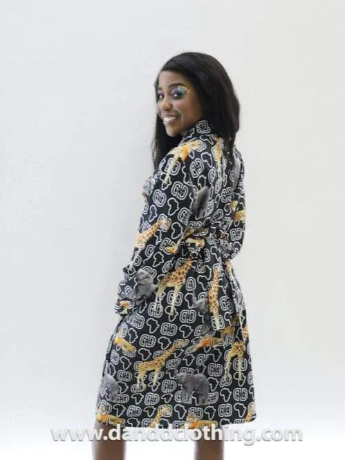 D&D Dress Animal Print Black