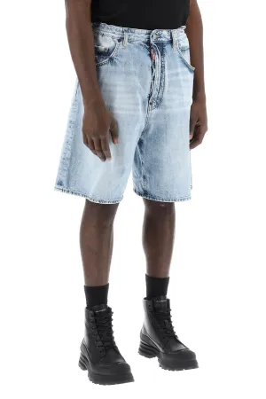 Dsquared2 denim palm beach wash surfer bermuda shorts