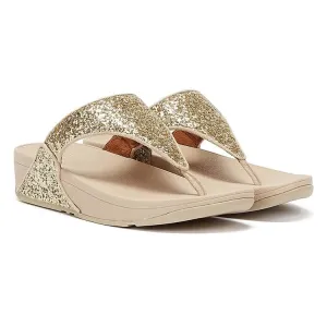 FitFlop Women's Lulu Glitter Flip Flops- Platino