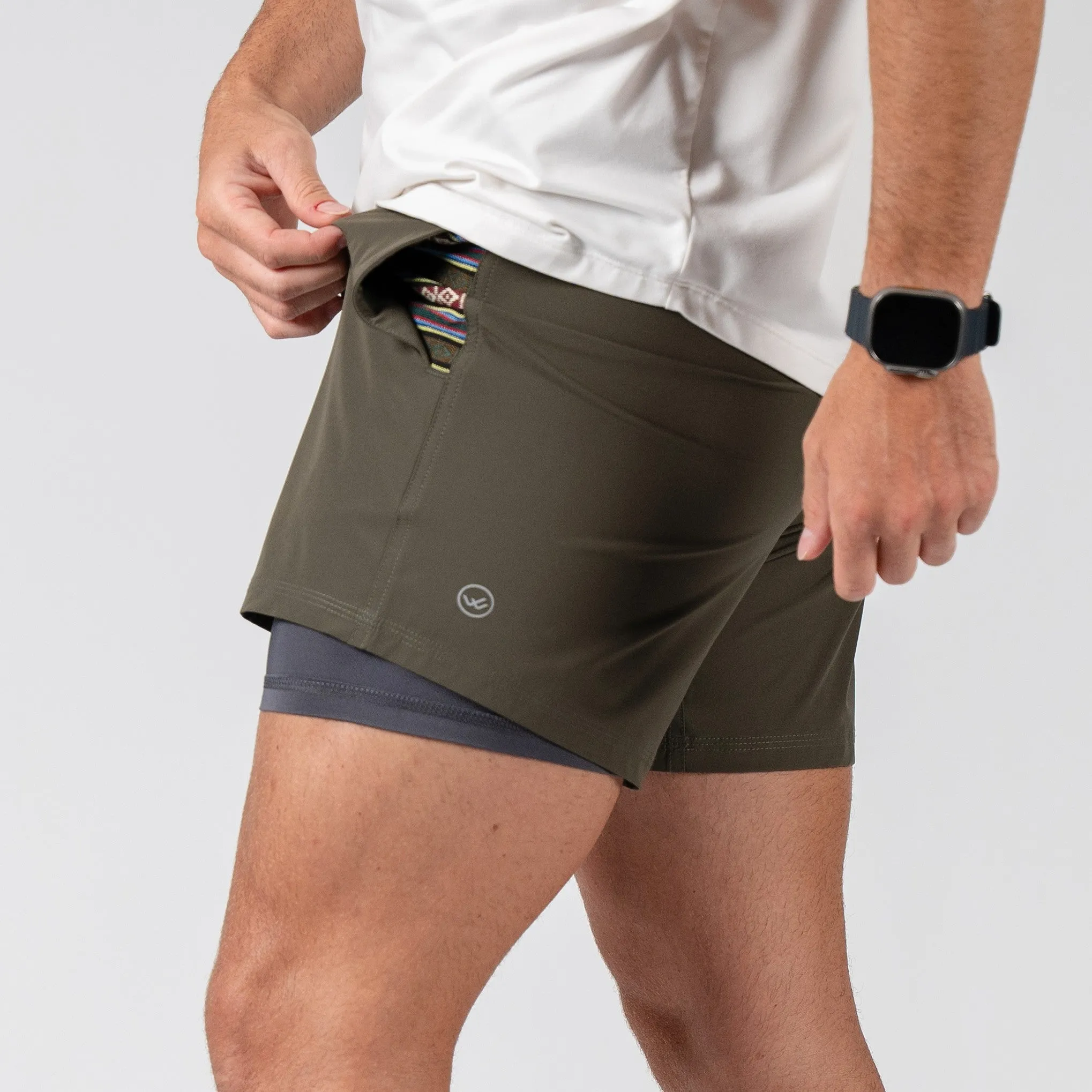 Flow 2.0 Short (Athletic) - Olive 5.5" & 7"