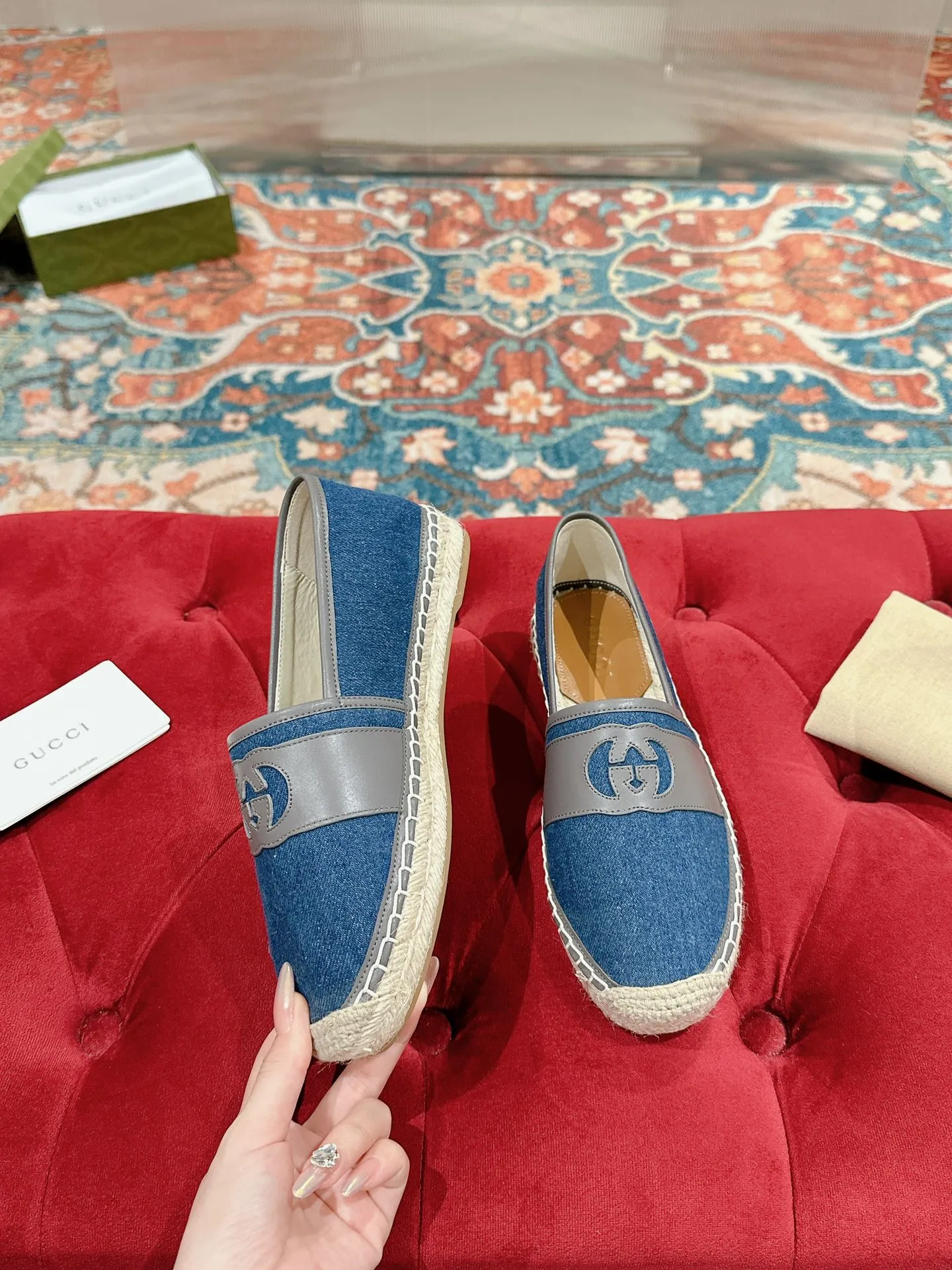 GG ESPADRILLES SLIP - ON AEGEAN CANVAS