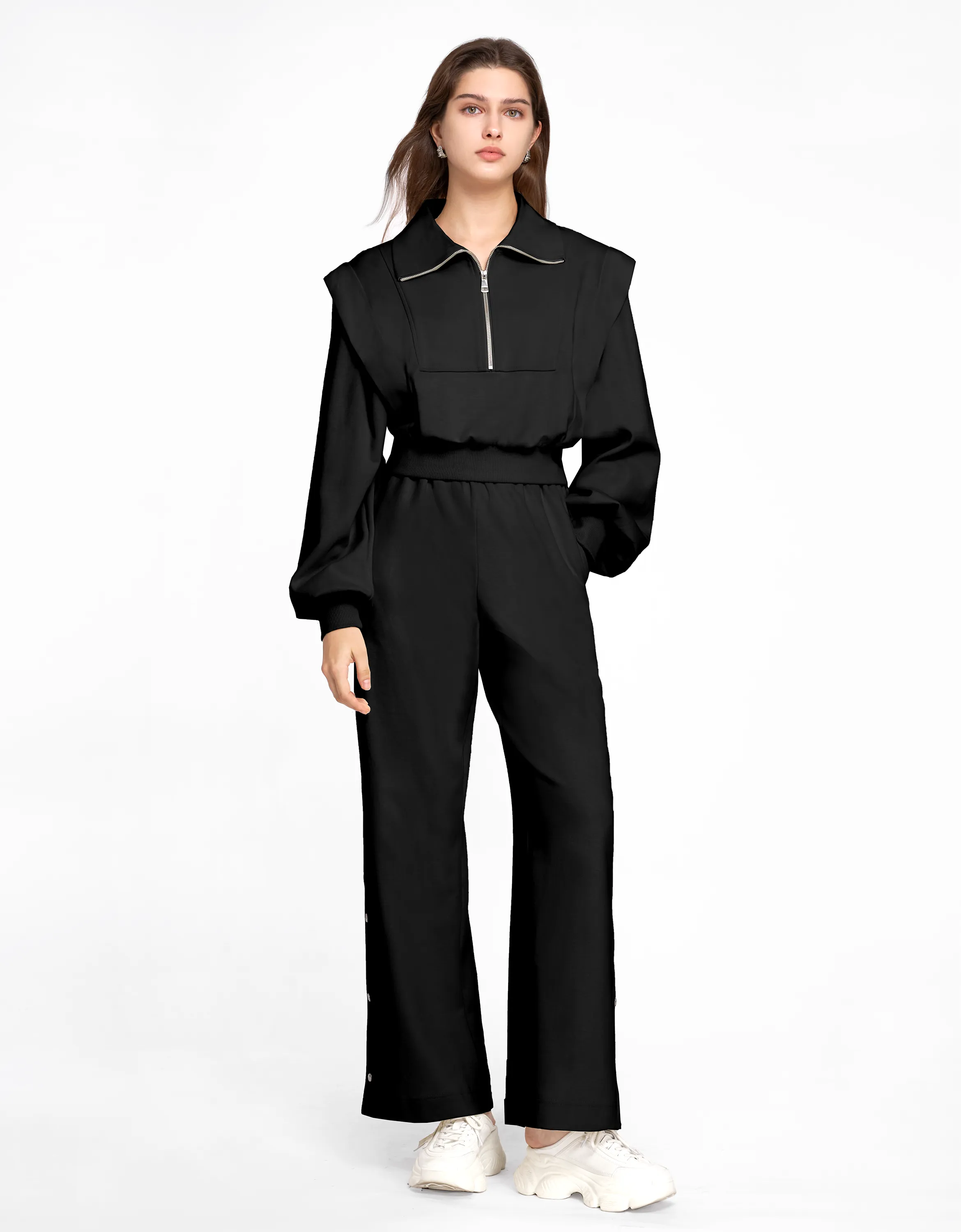 High-rise Wide-leg Knit Trousers