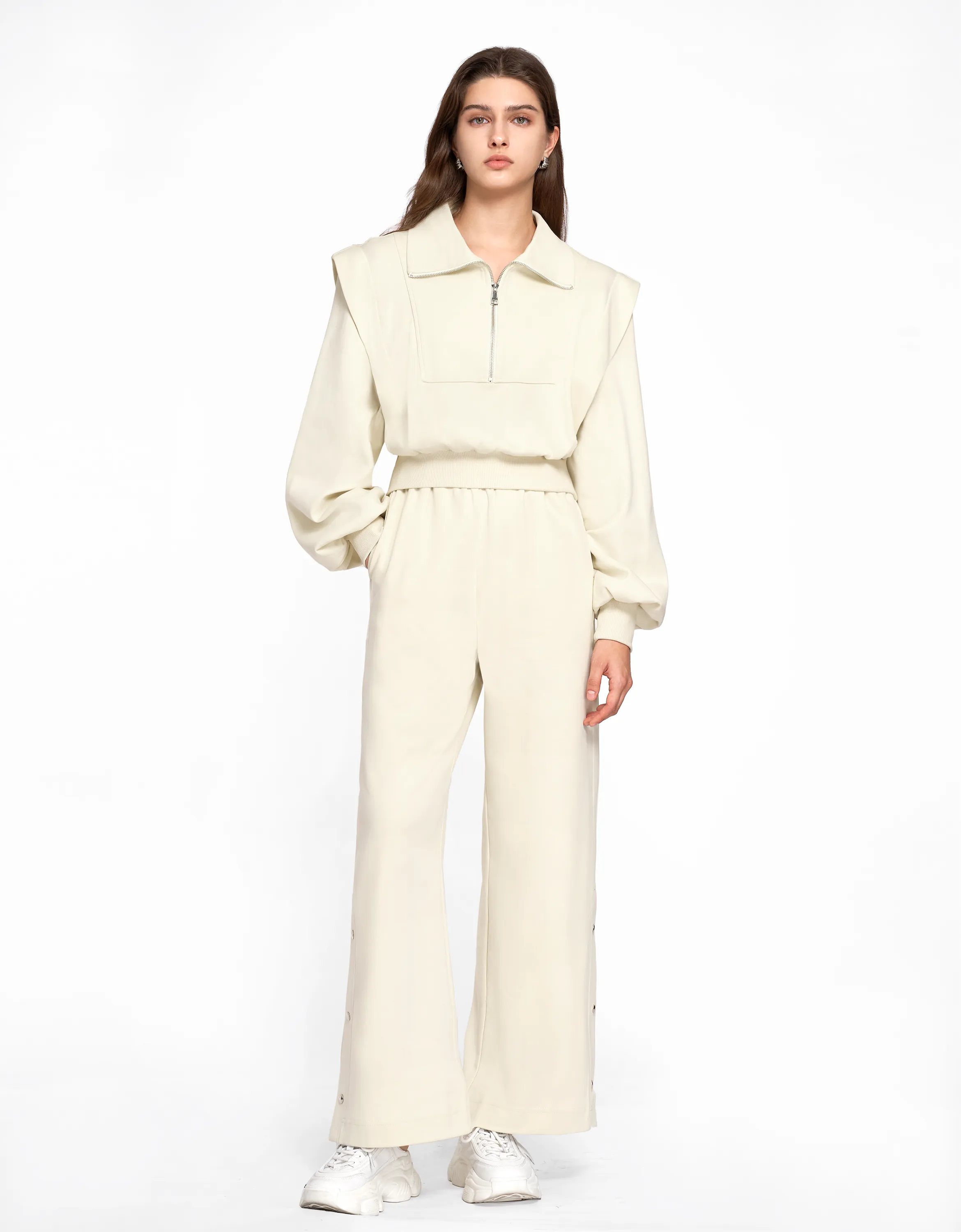 High-rise Wide-leg Knit Trousers