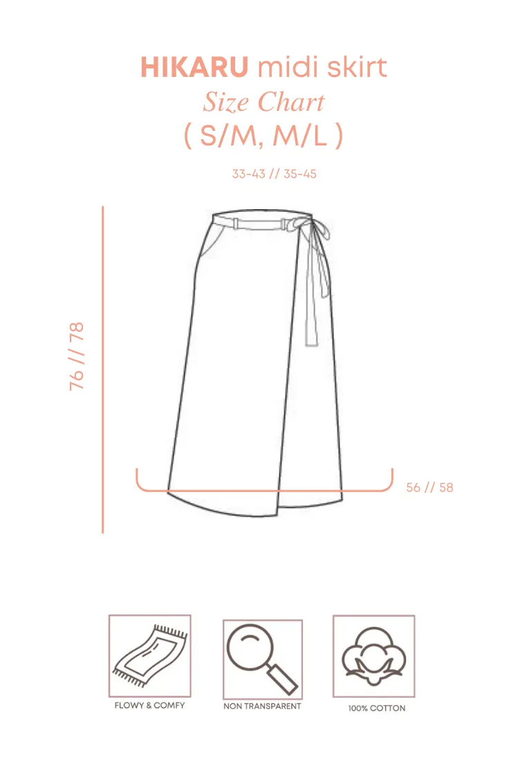HIKARU Midi Wrap Skirt - Light Green