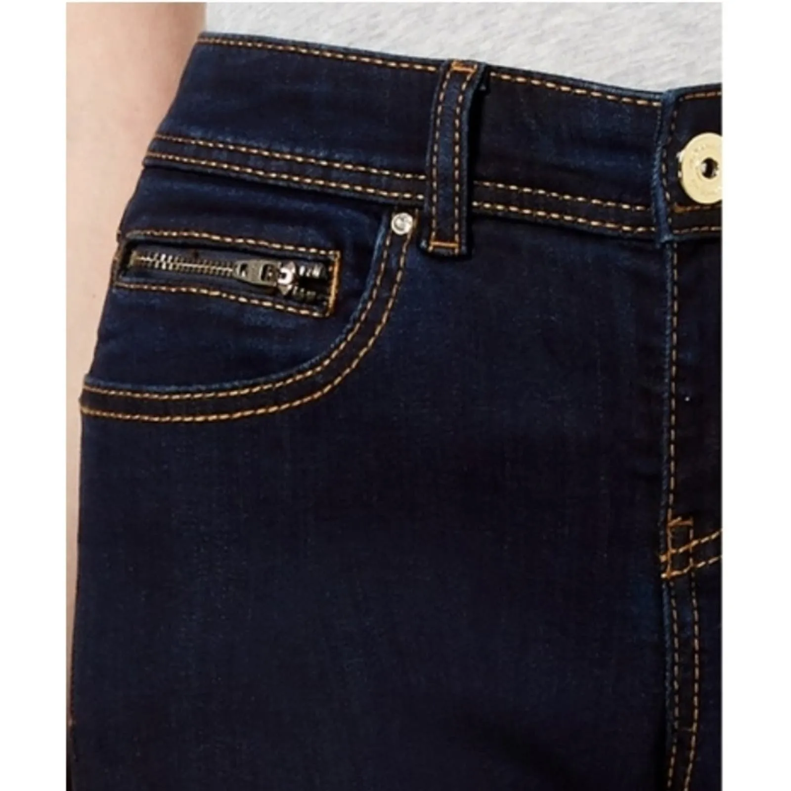 INC Tikglo Cuffed Denim Bermuda Shorts