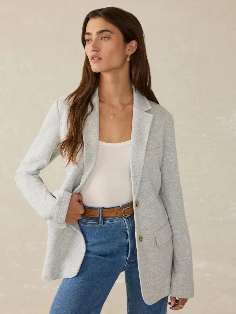 Inlet Knit Blazer - Heather Grey