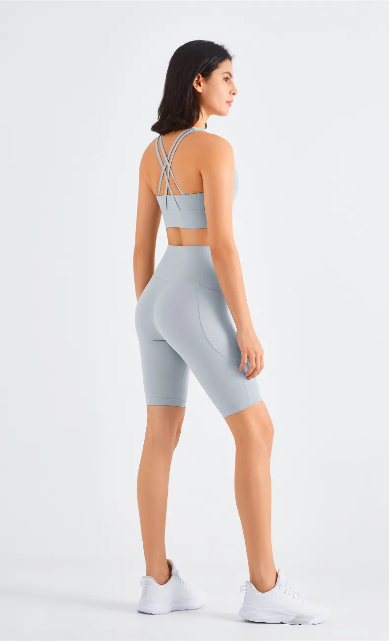 Isis High-Waist Seamless Biker Short With Pocket