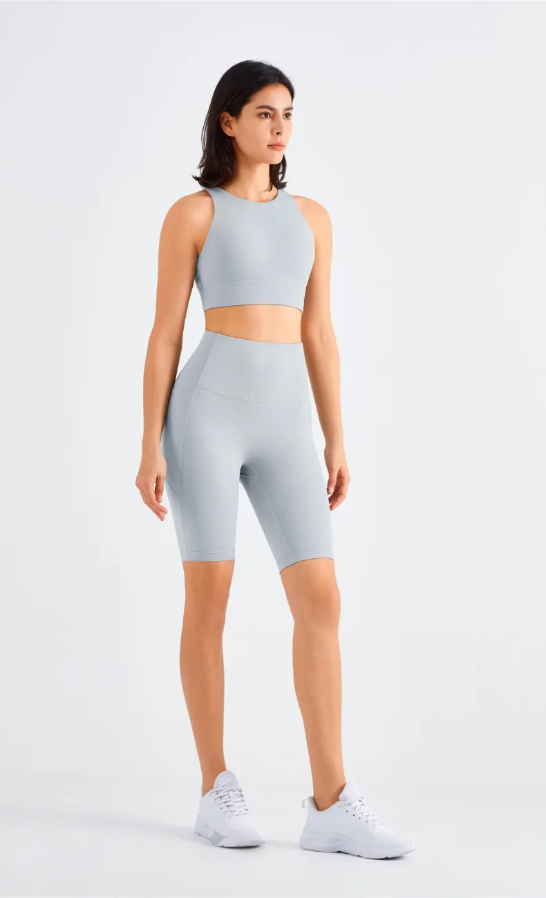 Isis High-Waist Seamless Biker Short With Pocket