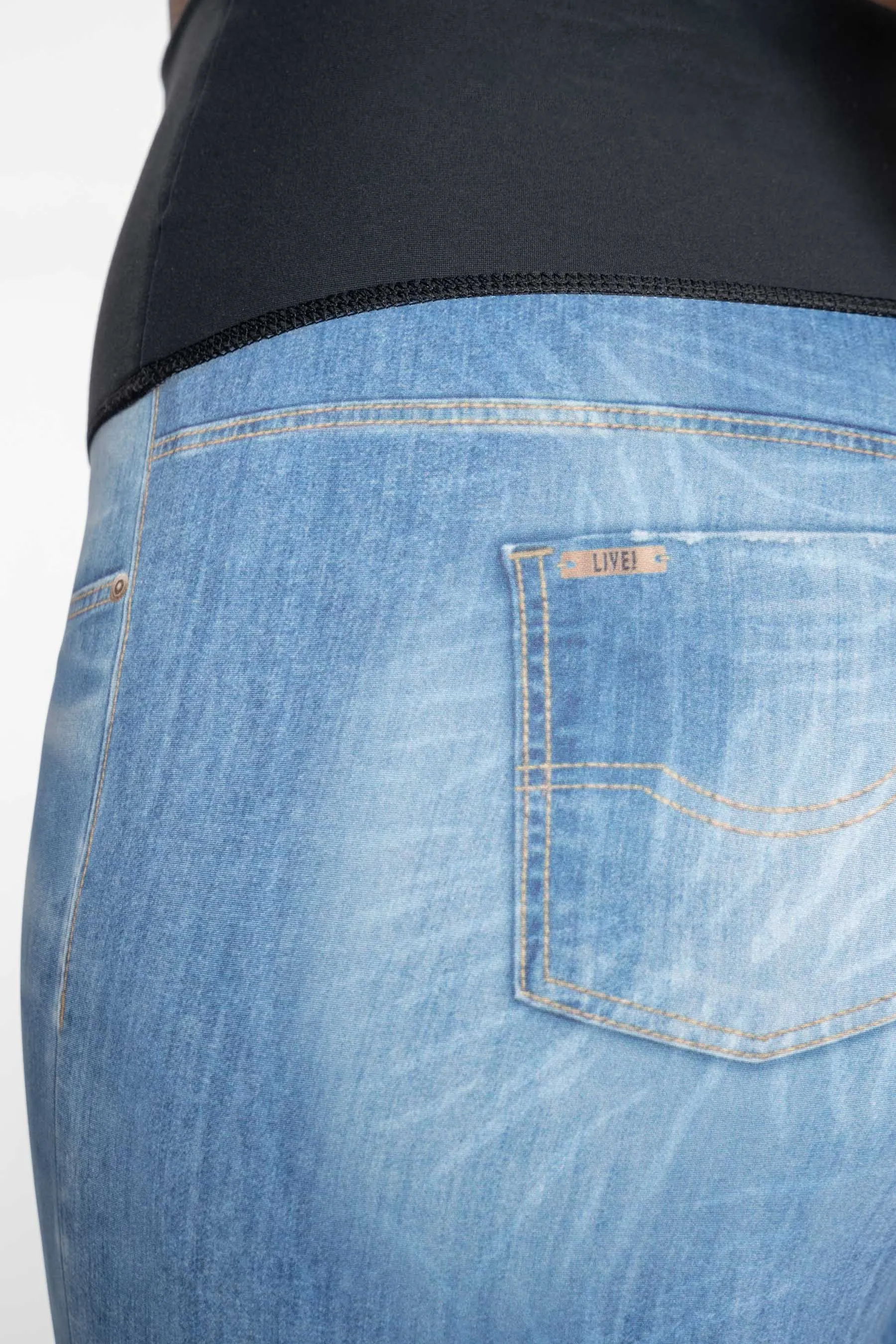 LIVE!   Reset Denim Reversible Bermuda Shorts