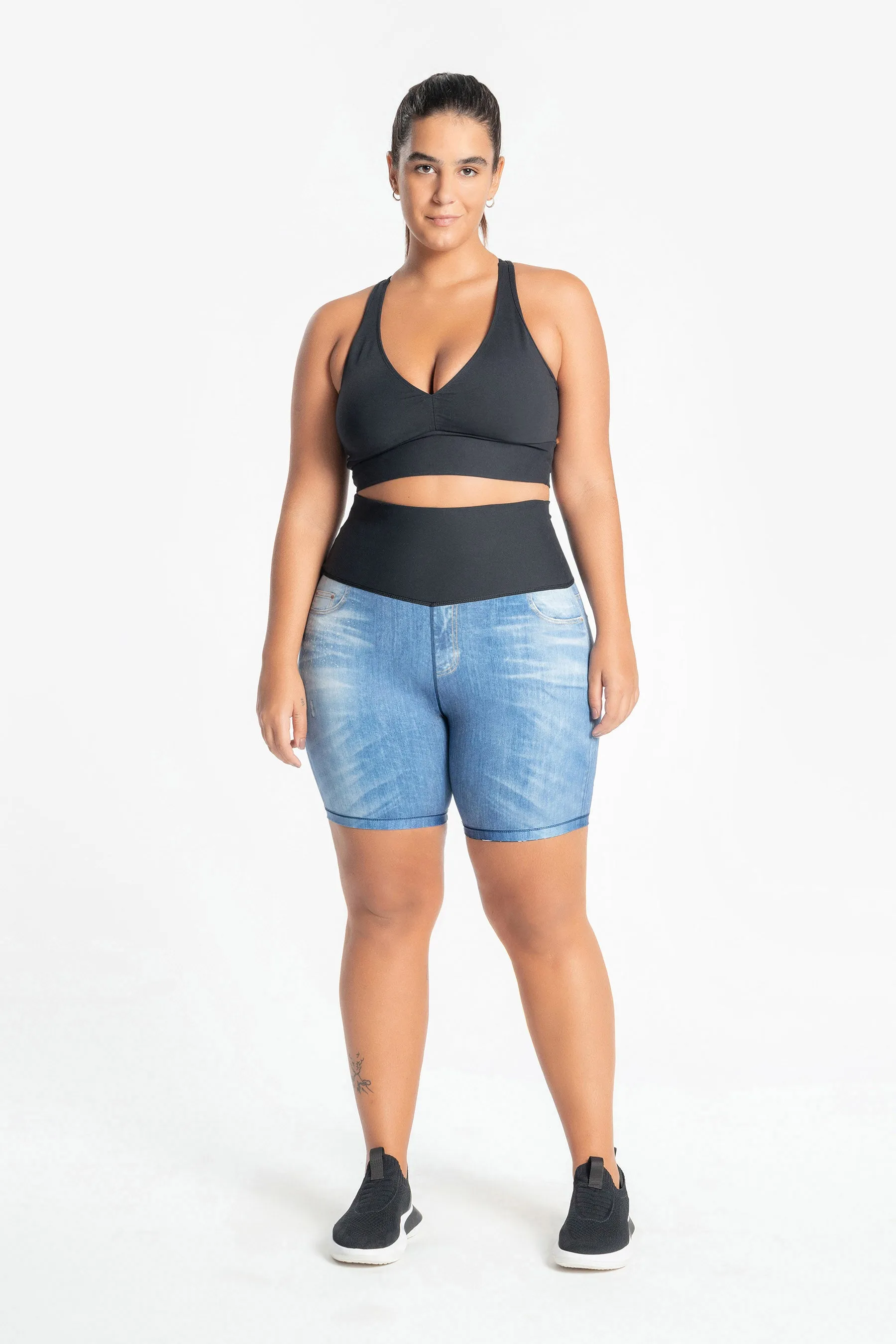 LIVE!   Reset Denim Reversible Bermuda Shorts