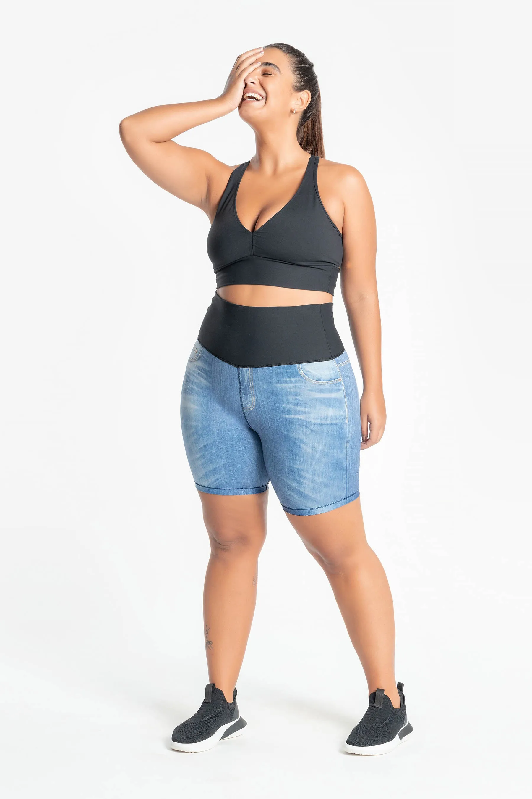 LIVE!   Reset Denim Reversible Bermuda Shorts
