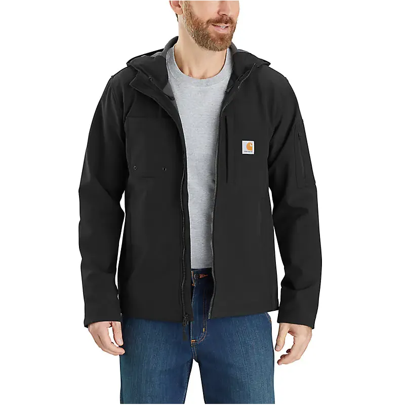 Men's Rain Defender Relaxed Fit Midweight Softshell Hooded Jacket
