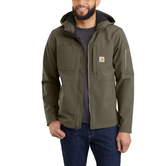 Men's Rain Defender Relaxed Fit Midweight Softshell Hooded Jacket
