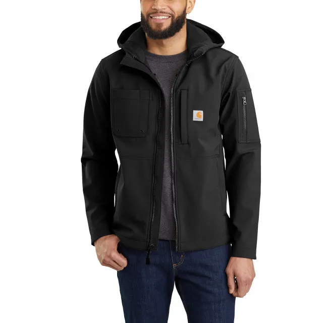 Men's Rain Defender Relaxed Fit Midweight Softshell Hooded Jacket