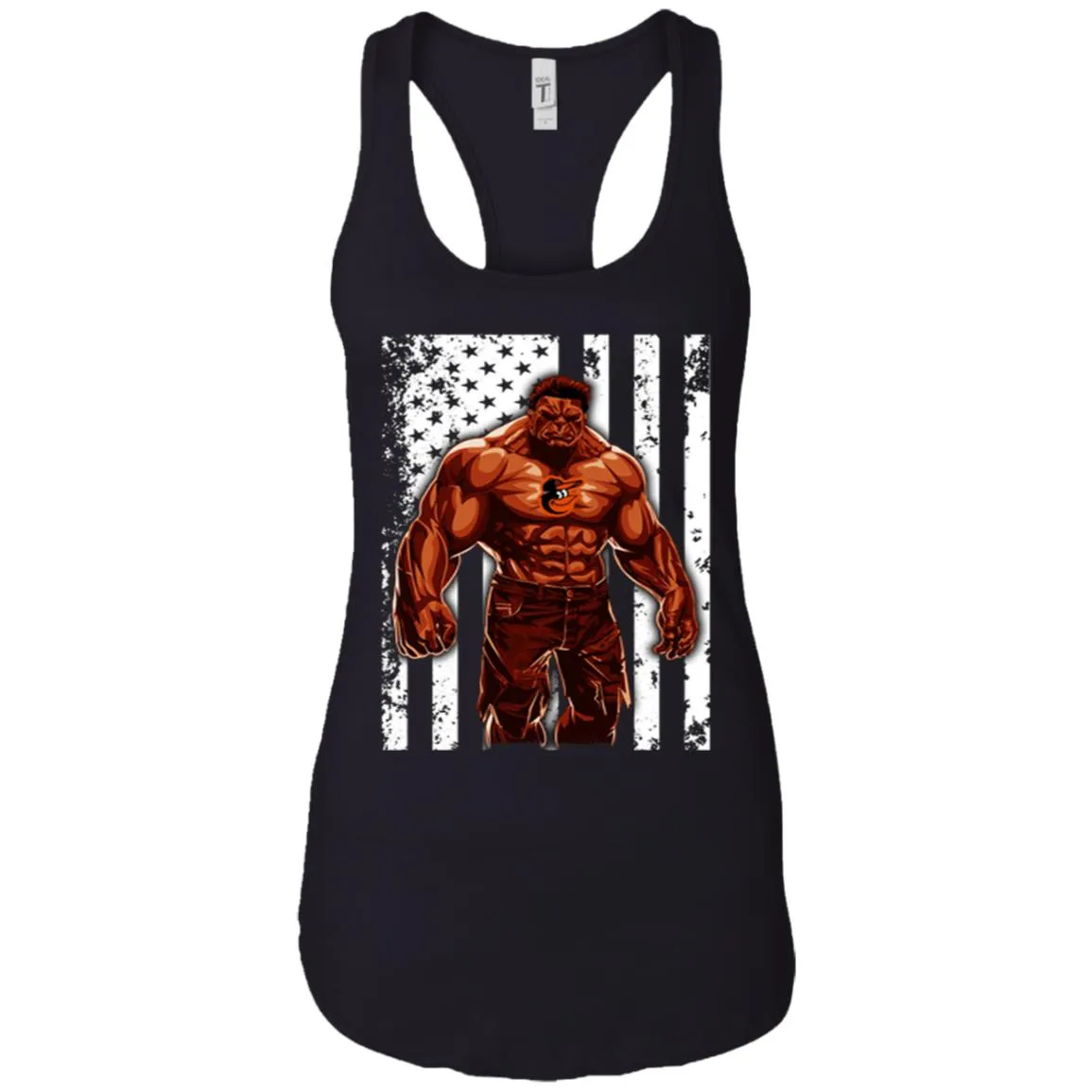 Mlb Giants Hulk Baltimore Orioles T-shirt Flag Women Tank Top