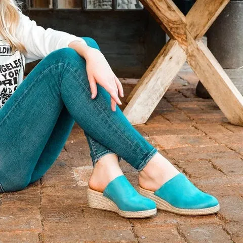 Mule Sandals Espadrilles Wedges Closed Toe Women Slide Sandals