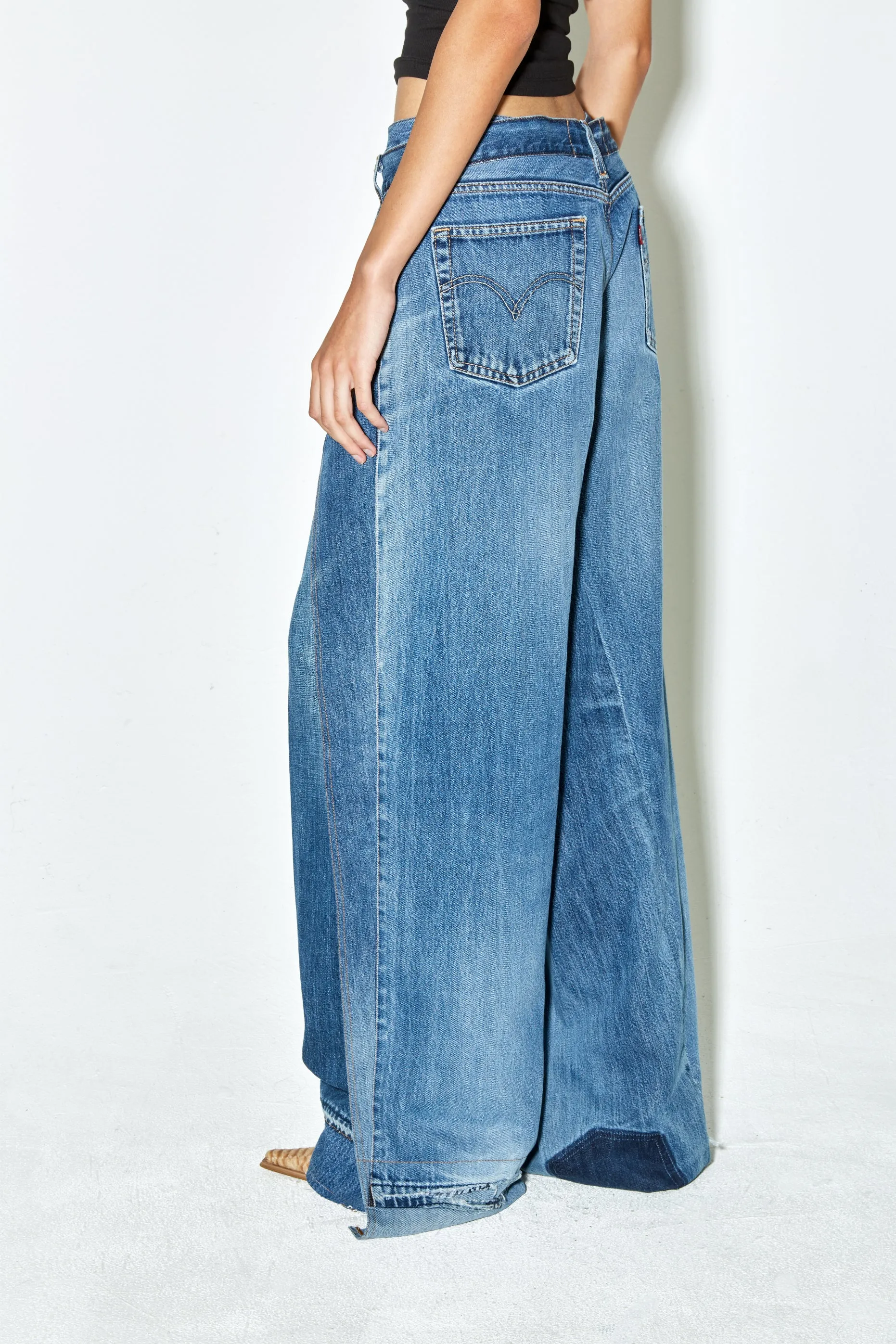 PALMSPRINGS upcycled pants denim