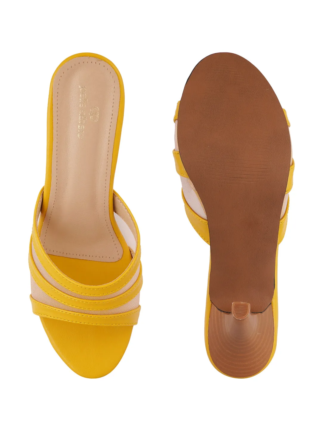 Pelle Albero Yellow women slippers