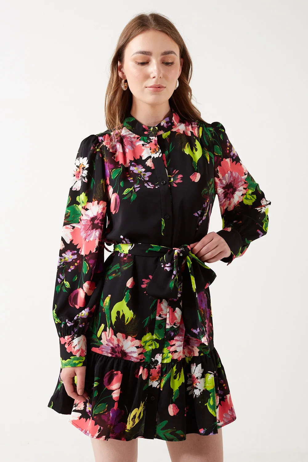 Pixie Daisy Elle Gathered Hem Dress
