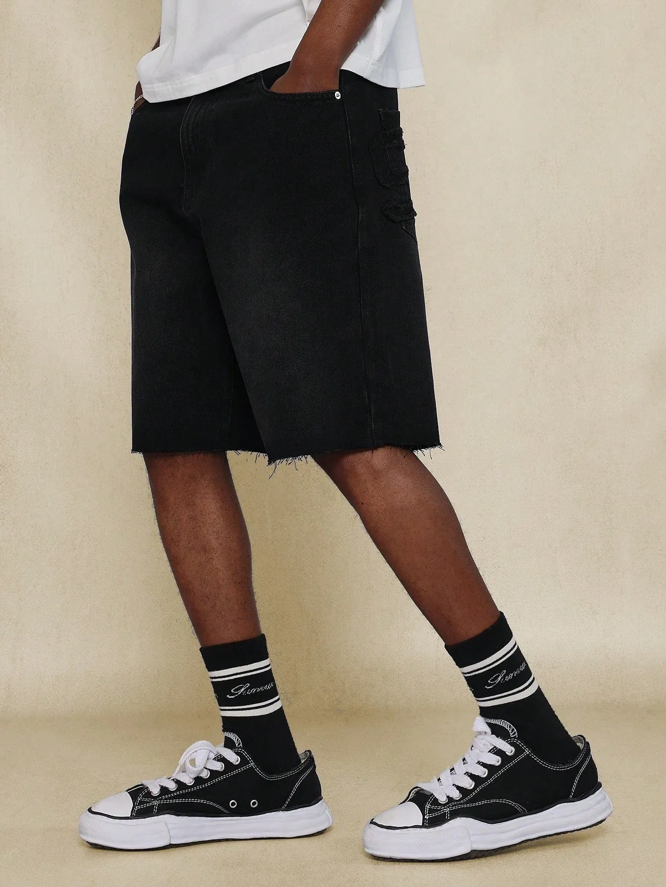 Raw Edge Denim Short