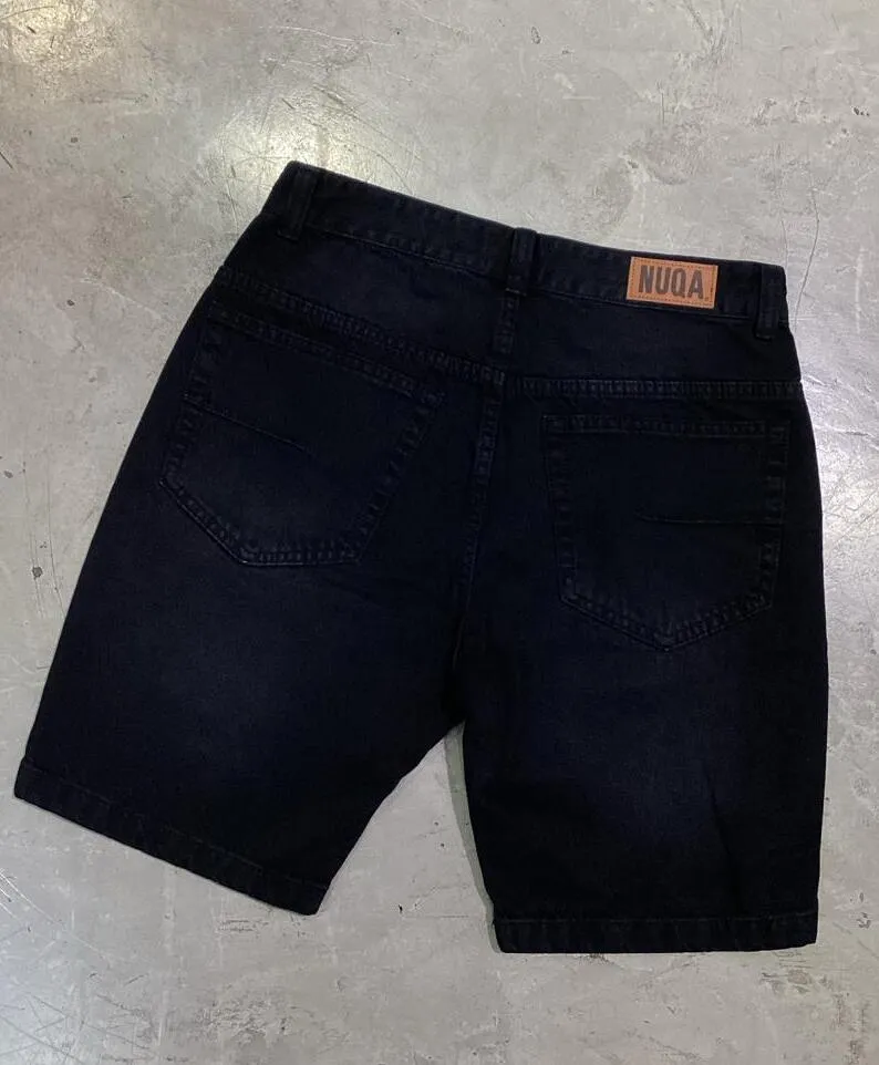 Regular Fit Denim Short - Carbón
