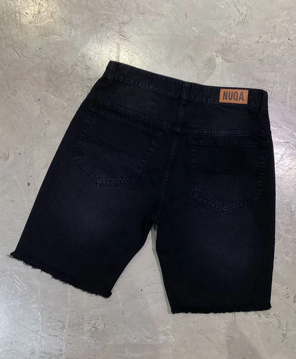 Regular Fit Denim Short - Carbón