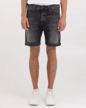 Replay 573 Bio RBJ.981 Tapered Fit Bermuda Shorts - Dark Grey