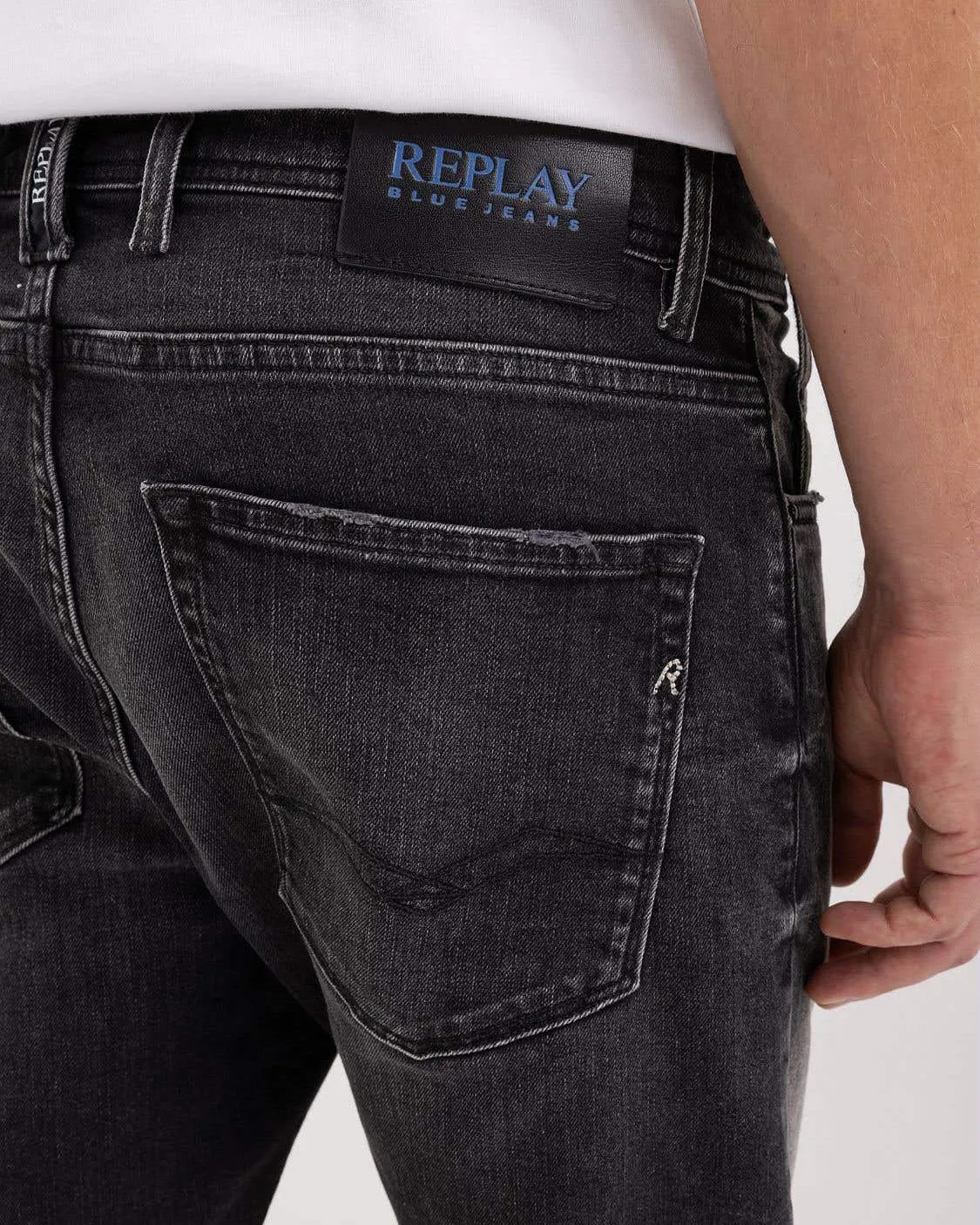 Replay 573 Bio RBJ.981 Tapered Fit Bermuda Shorts - Dark Grey