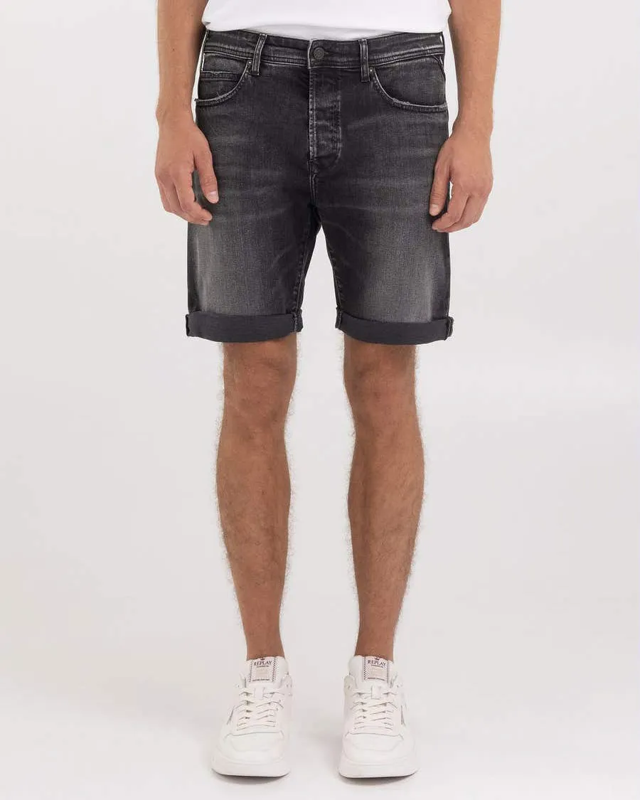 Replay 573 Bio RBJ.981 Tapered Fit Bermuda Shorts - Dark Grey