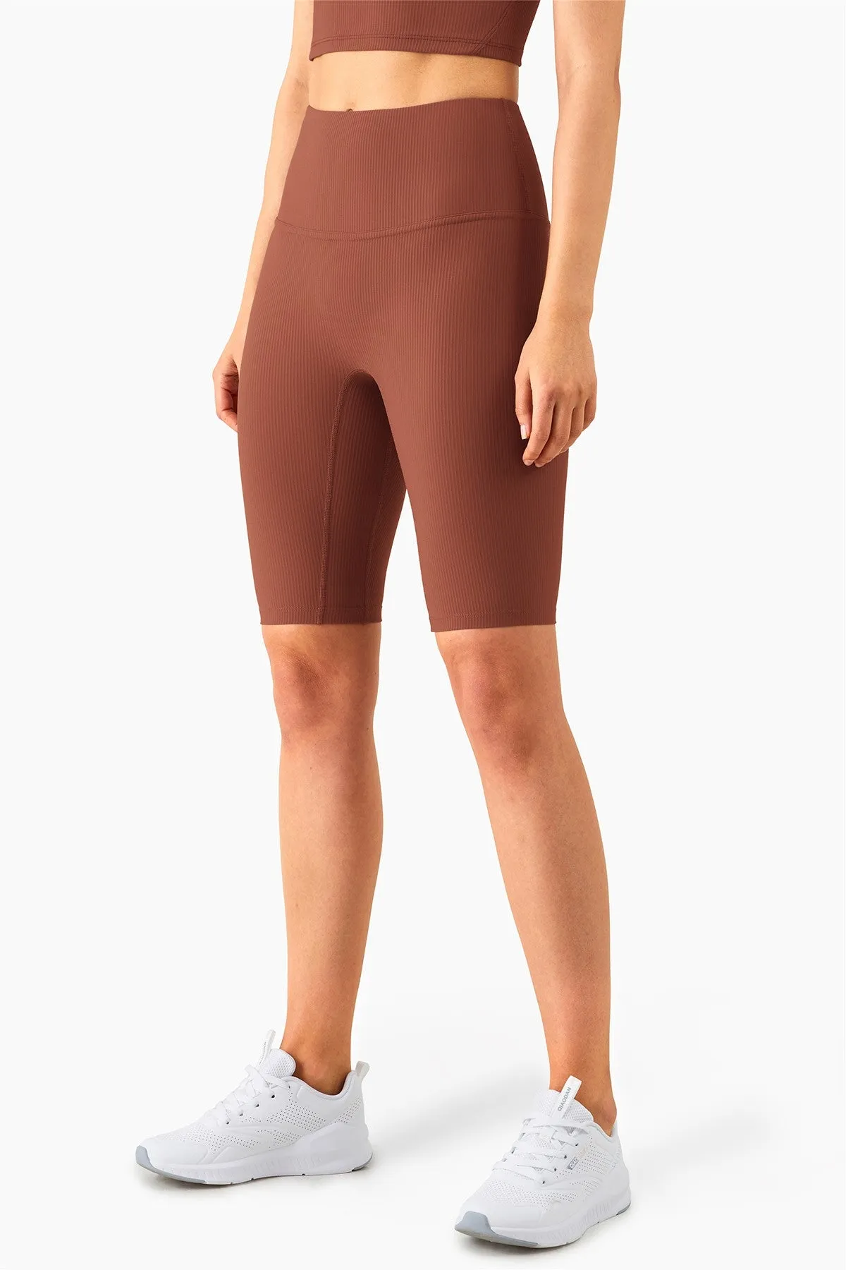 Ribbed Seamless Yoga Shorts