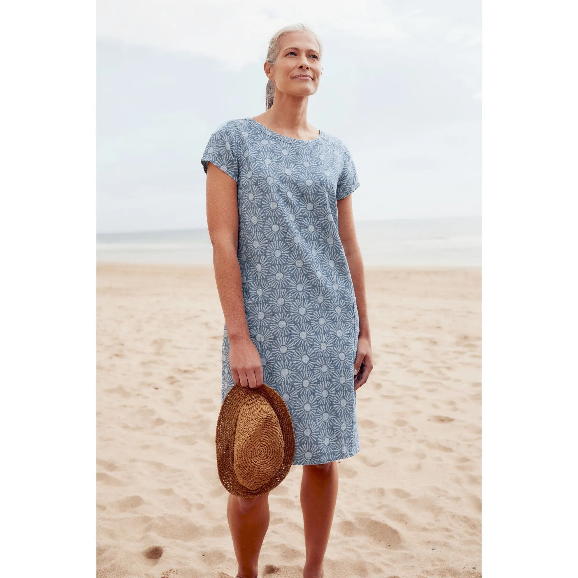 Seasalt River Cove Dress Sun Stamp Indigo